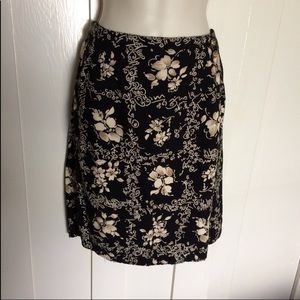 Casuals Floral Faux Wrap Around Skirt.